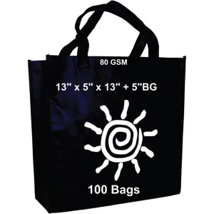 13X5X13 5 BG Inch Take Out Bags 80GSM Reusable Grocery Bags NWPP
