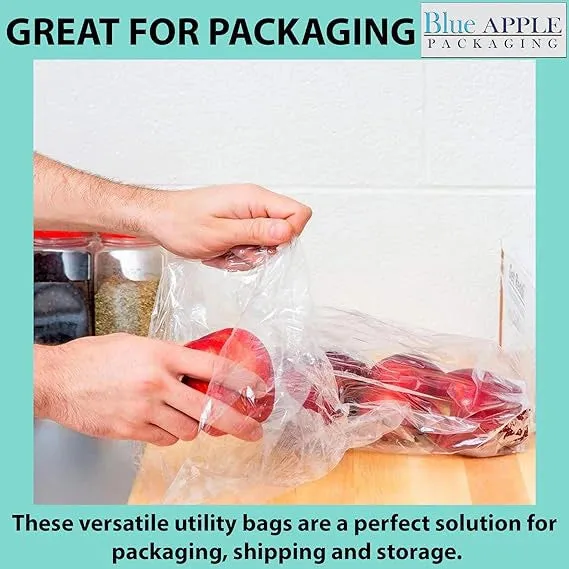 18X24 inches Utility Poly Bags with Twist Ties 1.1 mil LDPE