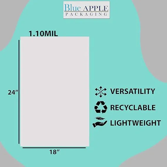 18X24 inches Utility Poly Bags with Twist Ties 1.1 mil LDPE