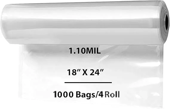 18X24 inches Utility Poly Bags with Twist Ties 1.1 mil LDPE