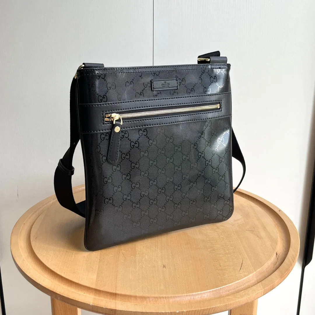 3 Color - Sophisticated Patent Monogram Zippered Crossbody