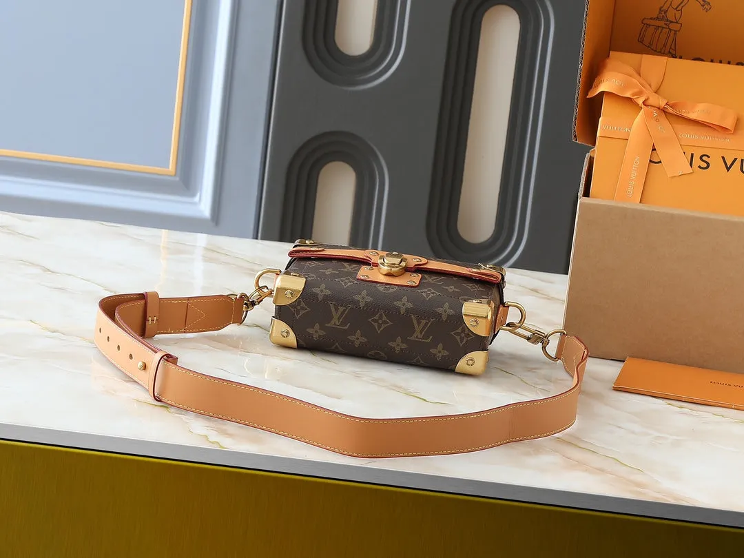 6 Color Monogram Print Trunk Crossbody Bag