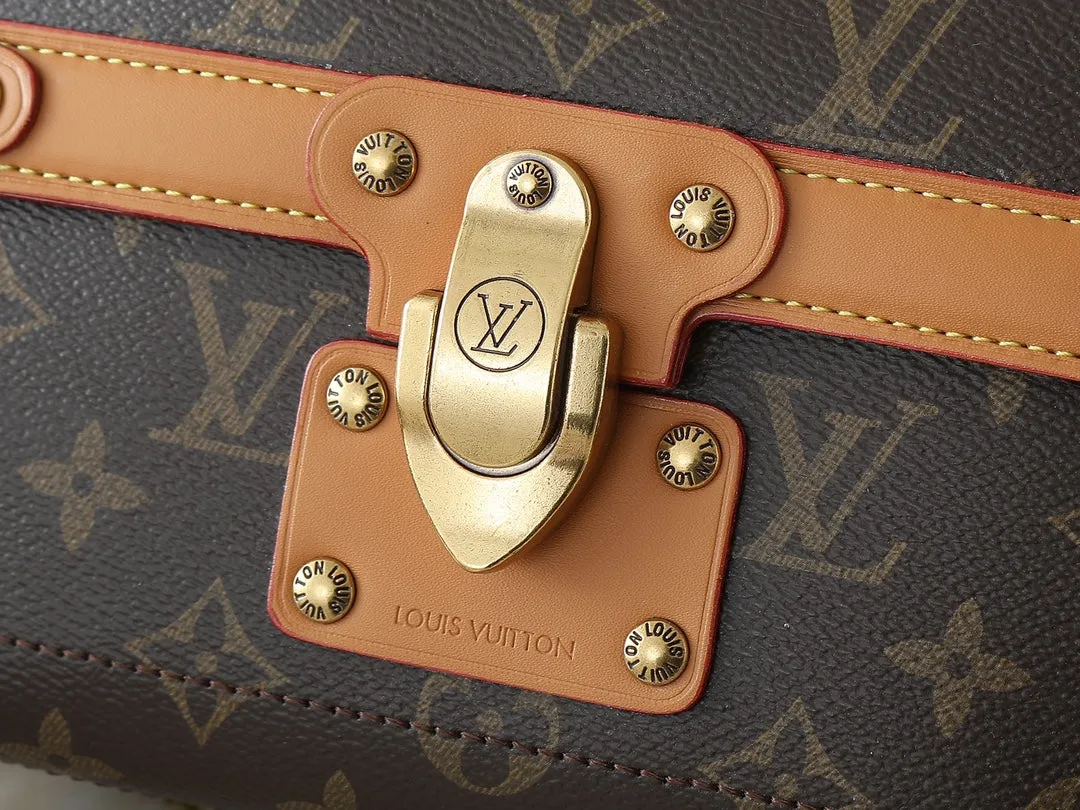 6 Color Monogram Print Trunk Crossbody Bag