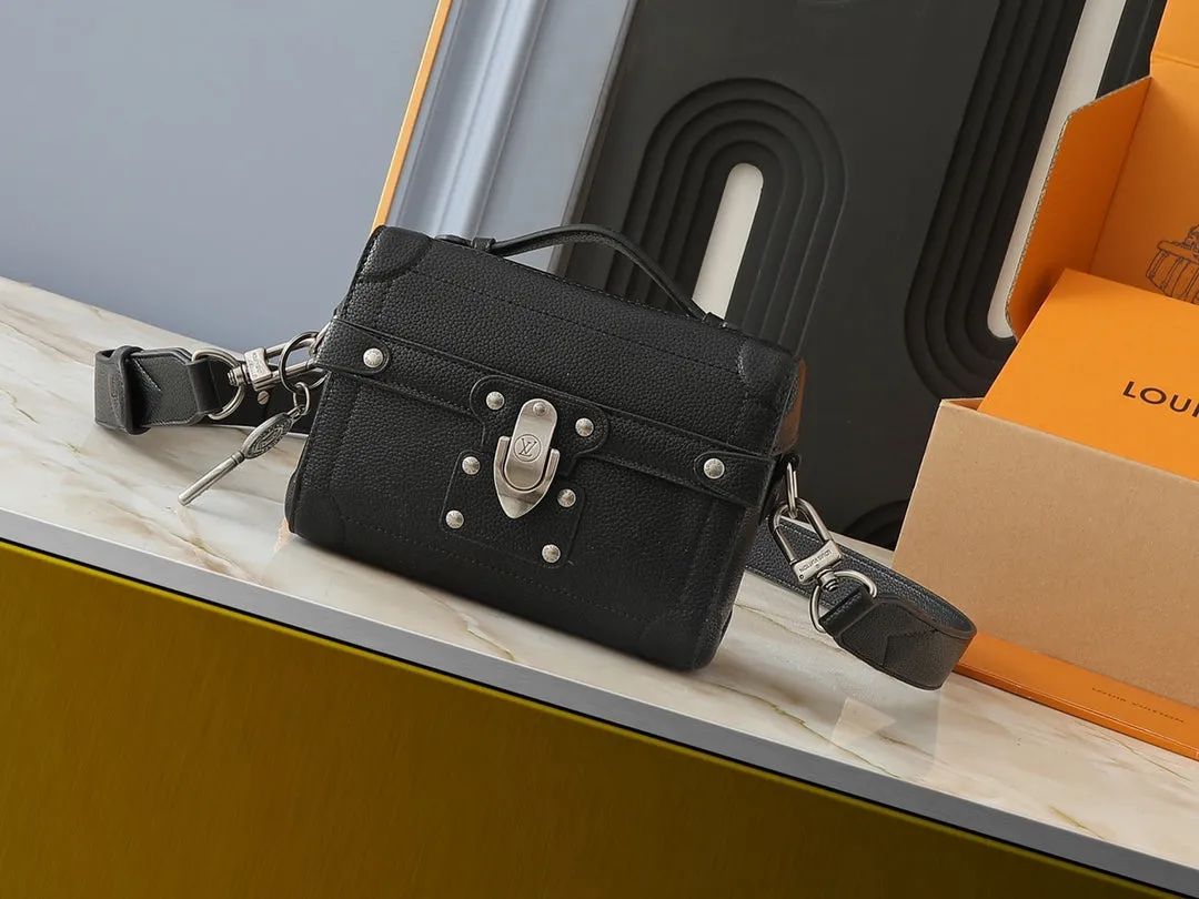 6 Color Monogram Print Trunk Crossbody Bag