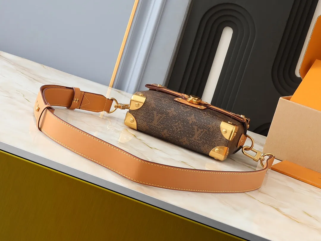 6 Color Monogram Print Trunk Crossbody Bag