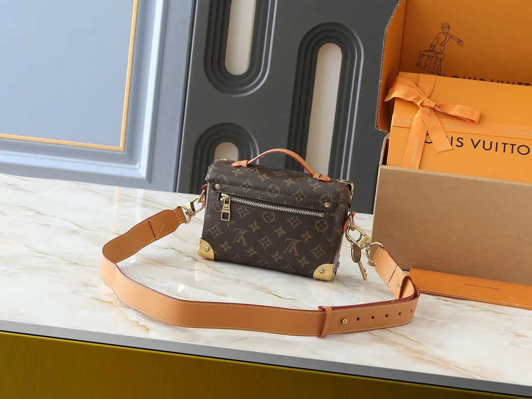 6 Color Monogram Print Trunk Crossbody Bag