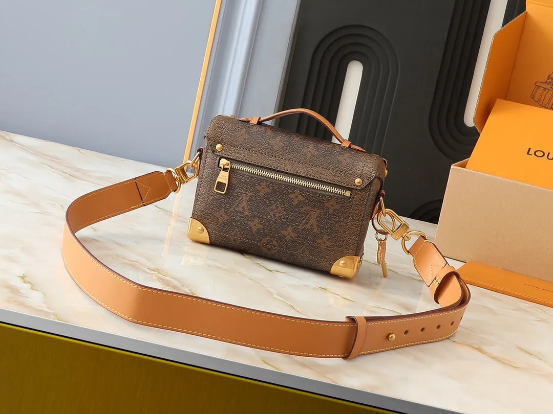 6 Color Monogram Print Trunk Crossbody Bag