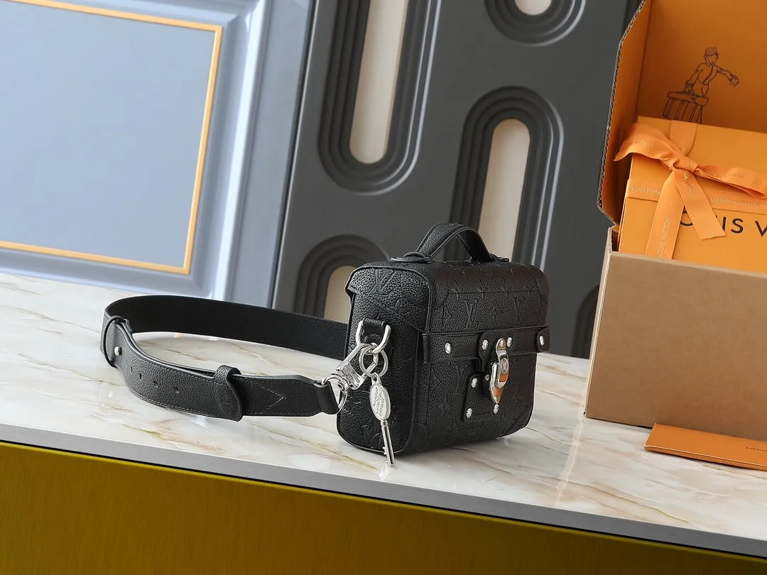 6 Color Monogram Print Trunk Crossbody Bag