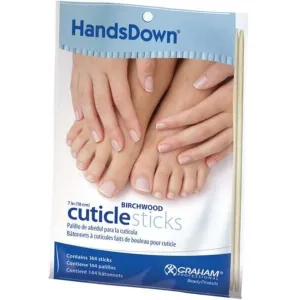 7" Birchwood Sticks / Pro-Grade Cuticle Sticks / Manicure & Pedicure Essential / 144 Sticks Per Bag by HandsDown