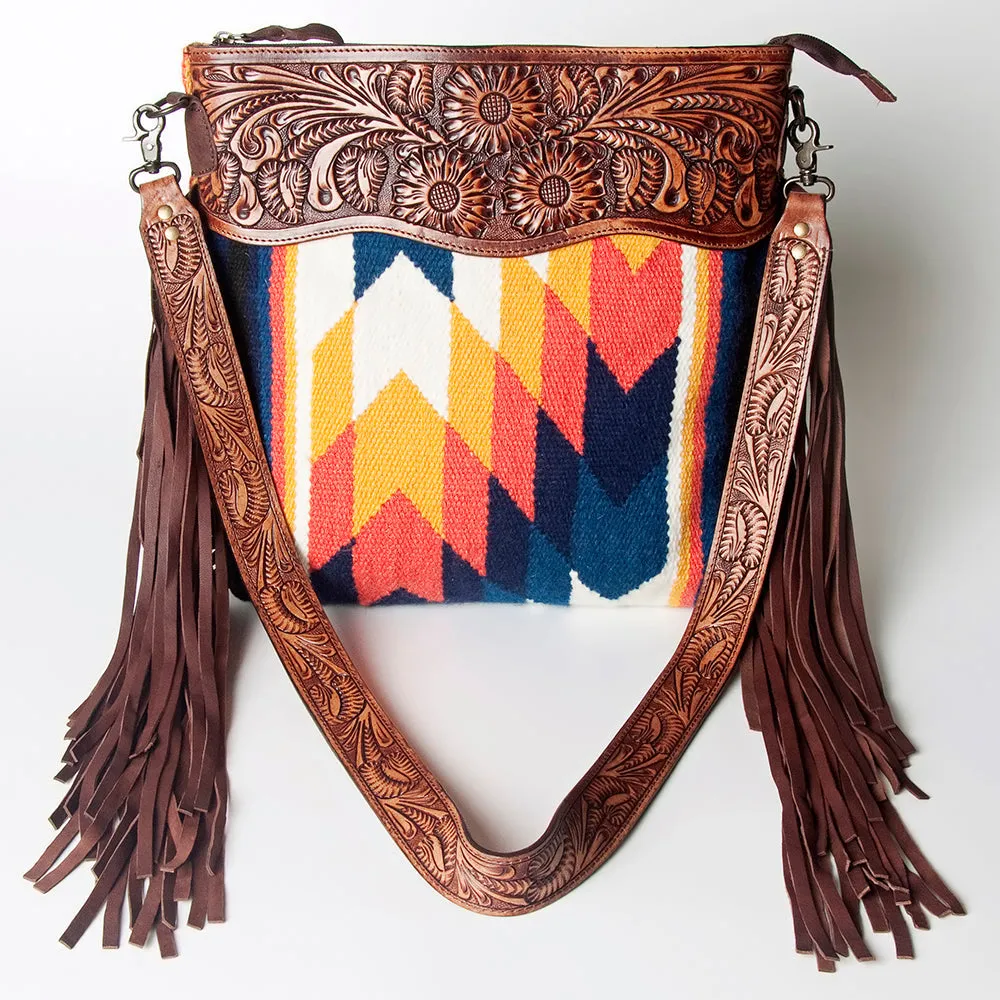 ADBGZ559 American Darling Hand Tooled Saddle Blanket Genuine Leather Women Bag Western Handbag Purse