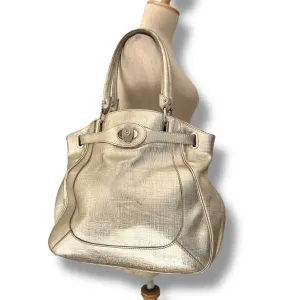 Aigner Champagne Gold Structured Tote