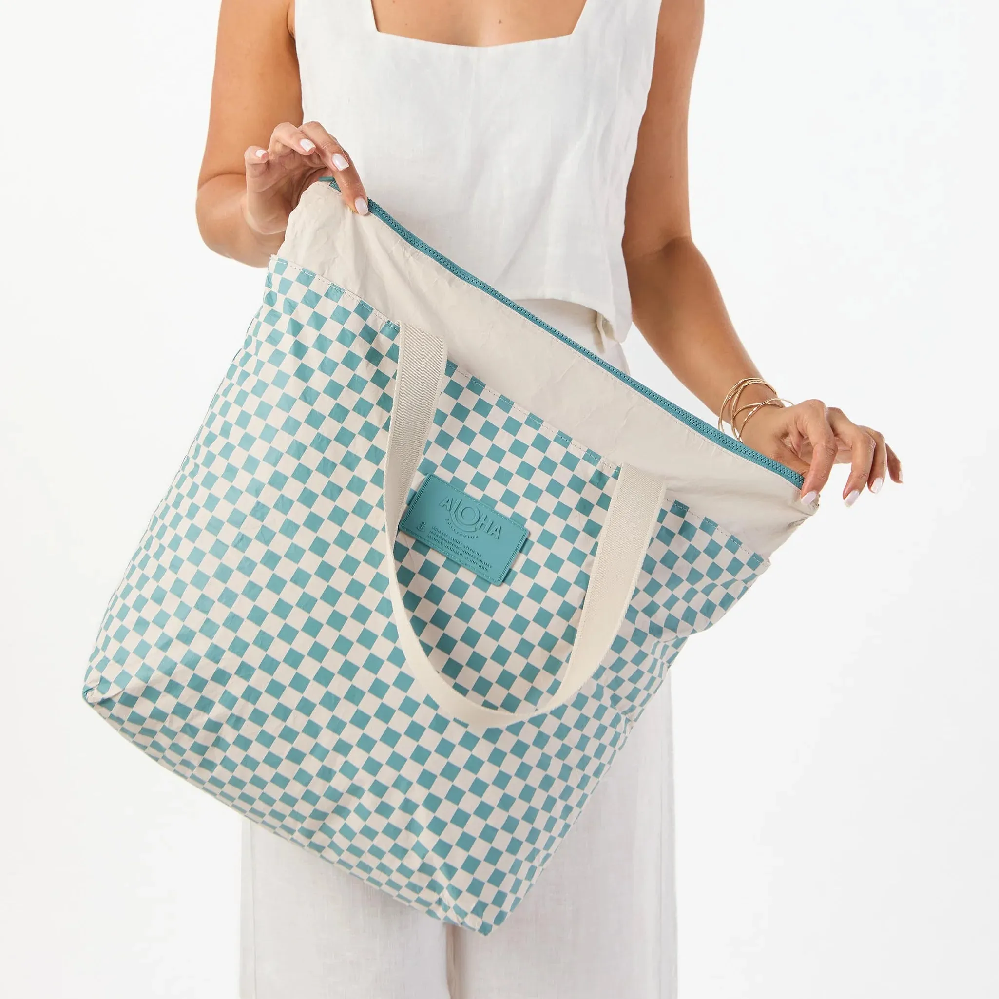 Aloha Petite Check Day Tripper Tide On Sandstone