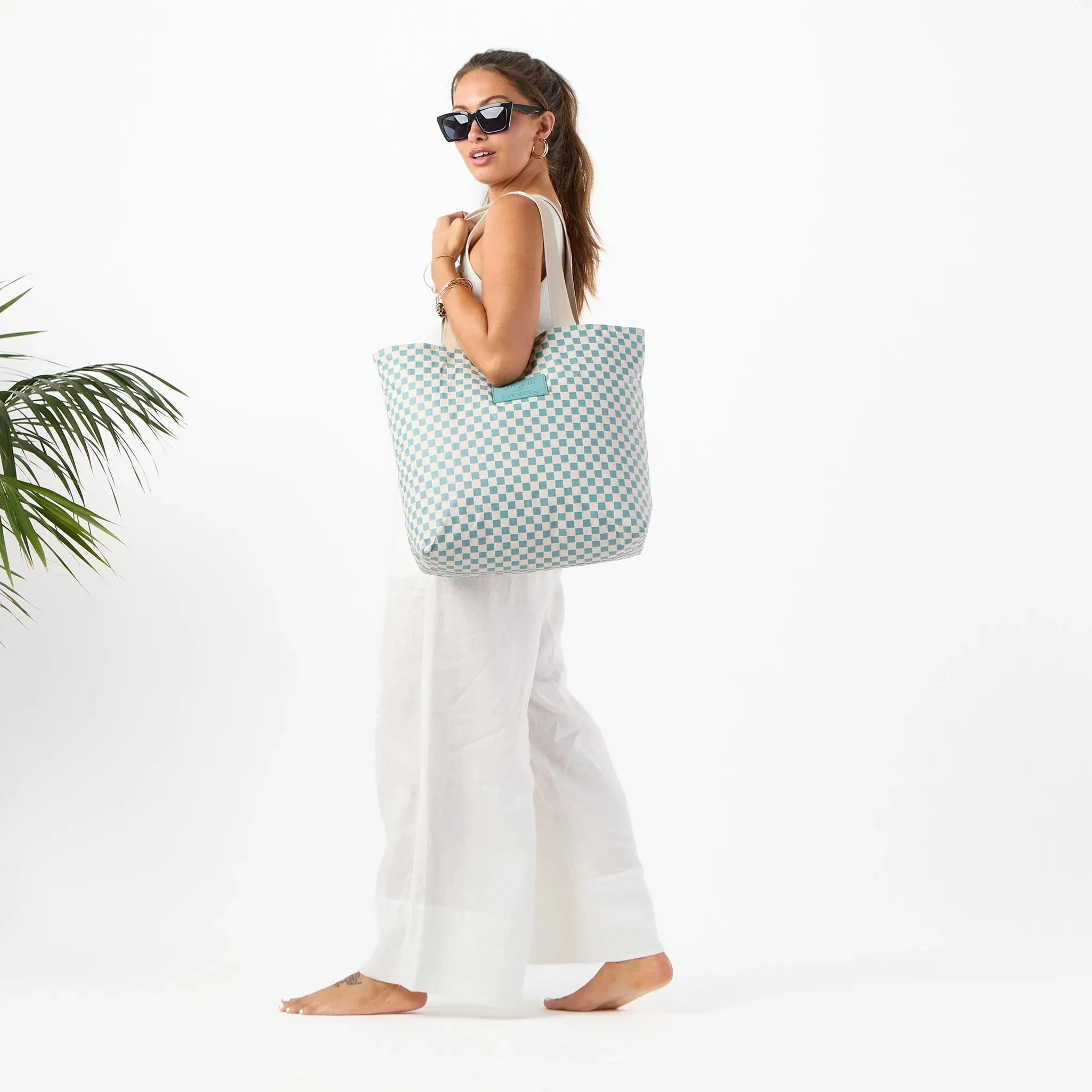 Aloha Petite Check Day Tripper Tide On Sandstone