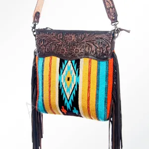 American Darling ADBGZ170R Crossbody Hand Tooled Saddle Blanket Genuine Leather Women Bag Western Handbag Purse