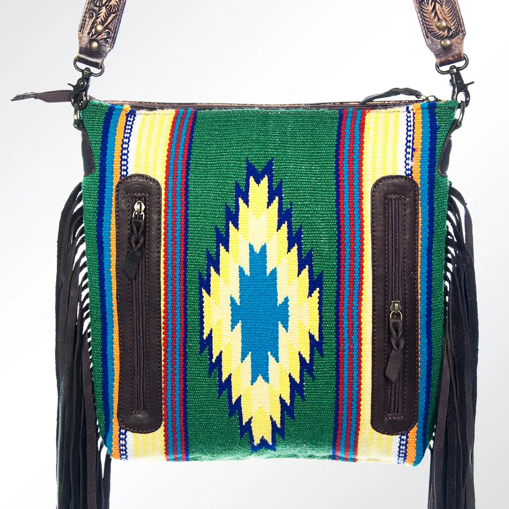 American Darling ADBGZ226 Signature Crossbody Hand Tooled Saddle Blanket Genuine Leather Women Bag Western Handbag Purse