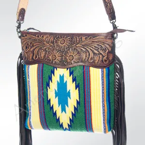 American Darling ADBGZ226 Signature Crossbody Hand Tooled Saddle Blanket Genuine Leather Women Bag Western Handbag Purse
