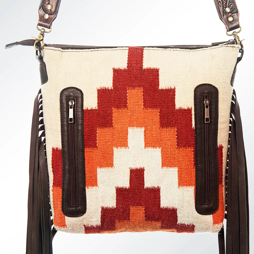 American Darling ADBGZ375 Signature Crossbody Hand Tooled Saddle Blanket Genuine Leather Women Bag Western Handbag Purse