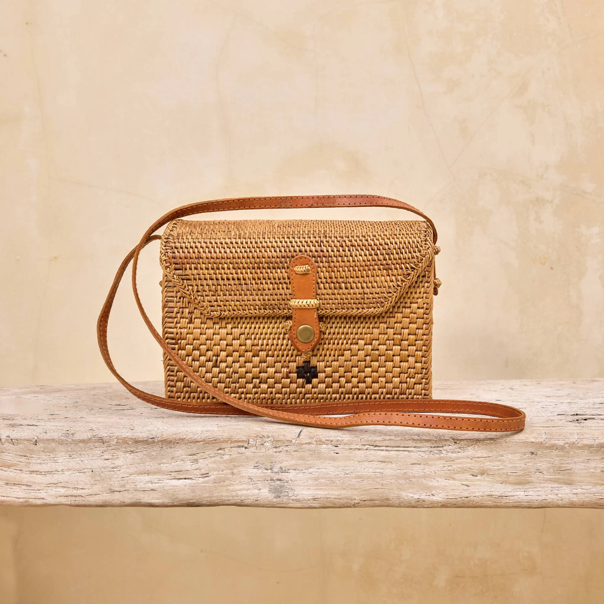 Ata Vine Rectangle Box Crossbody Bag