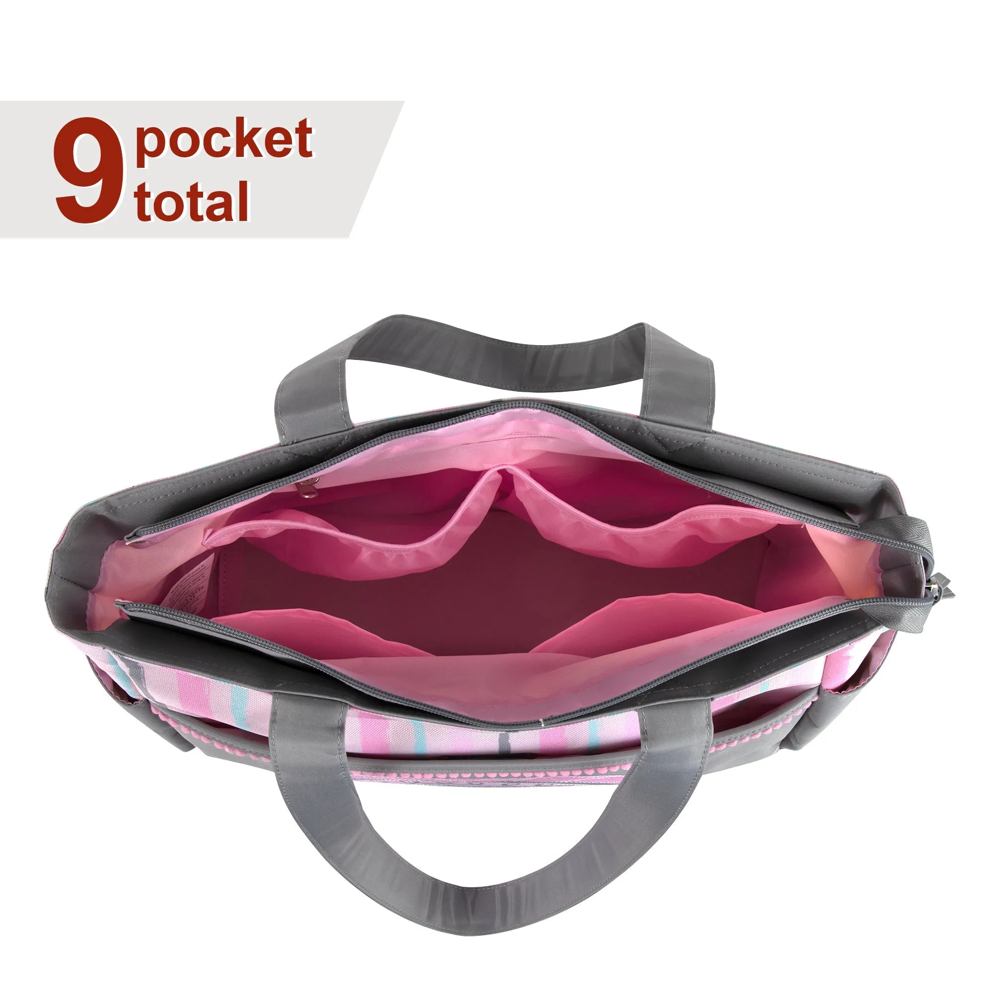 Baby Essentials Diaper Bag Tote 5 Piece Set Wholesale