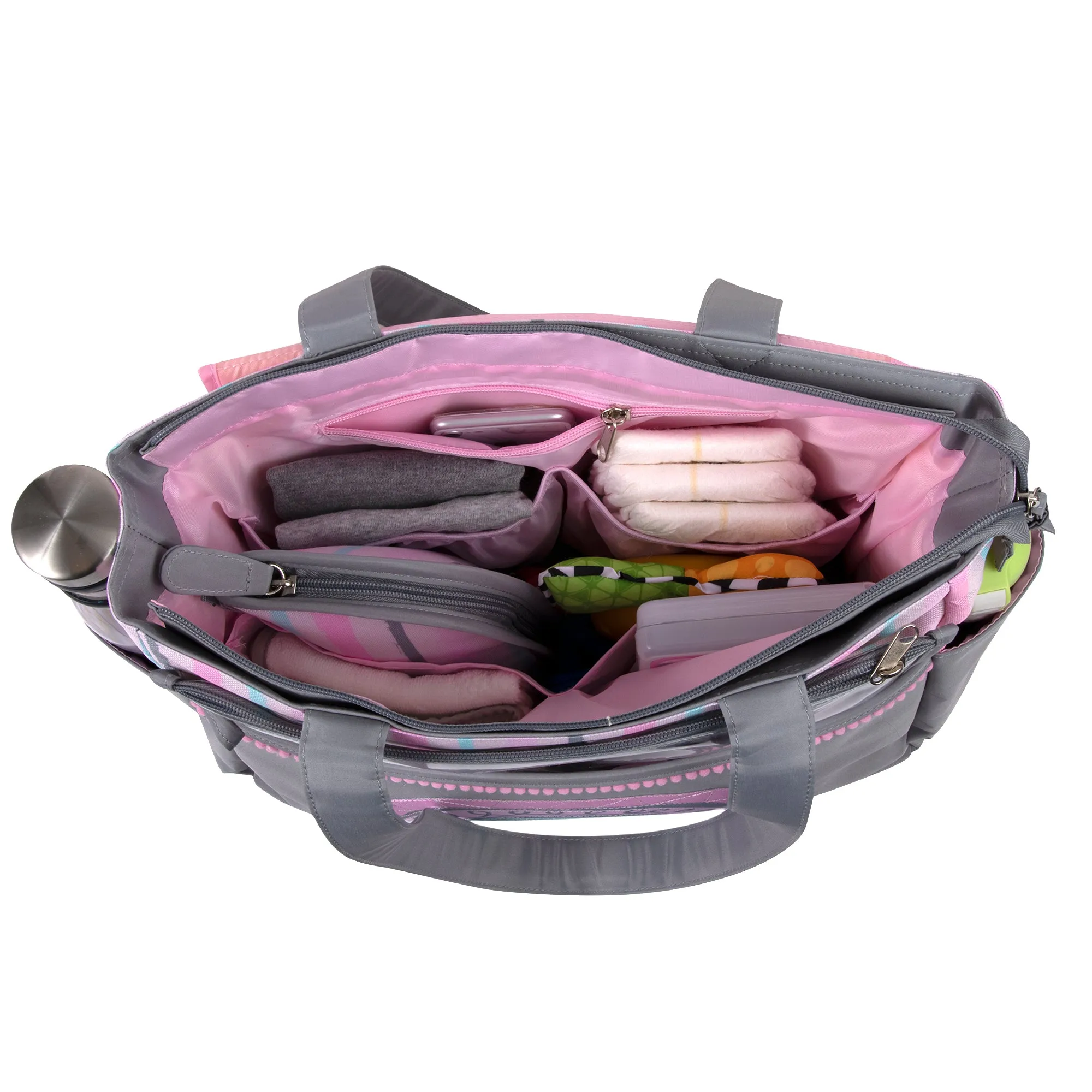 Baby Essentials Diaper Bag Tote 5 Piece Set Wholesale