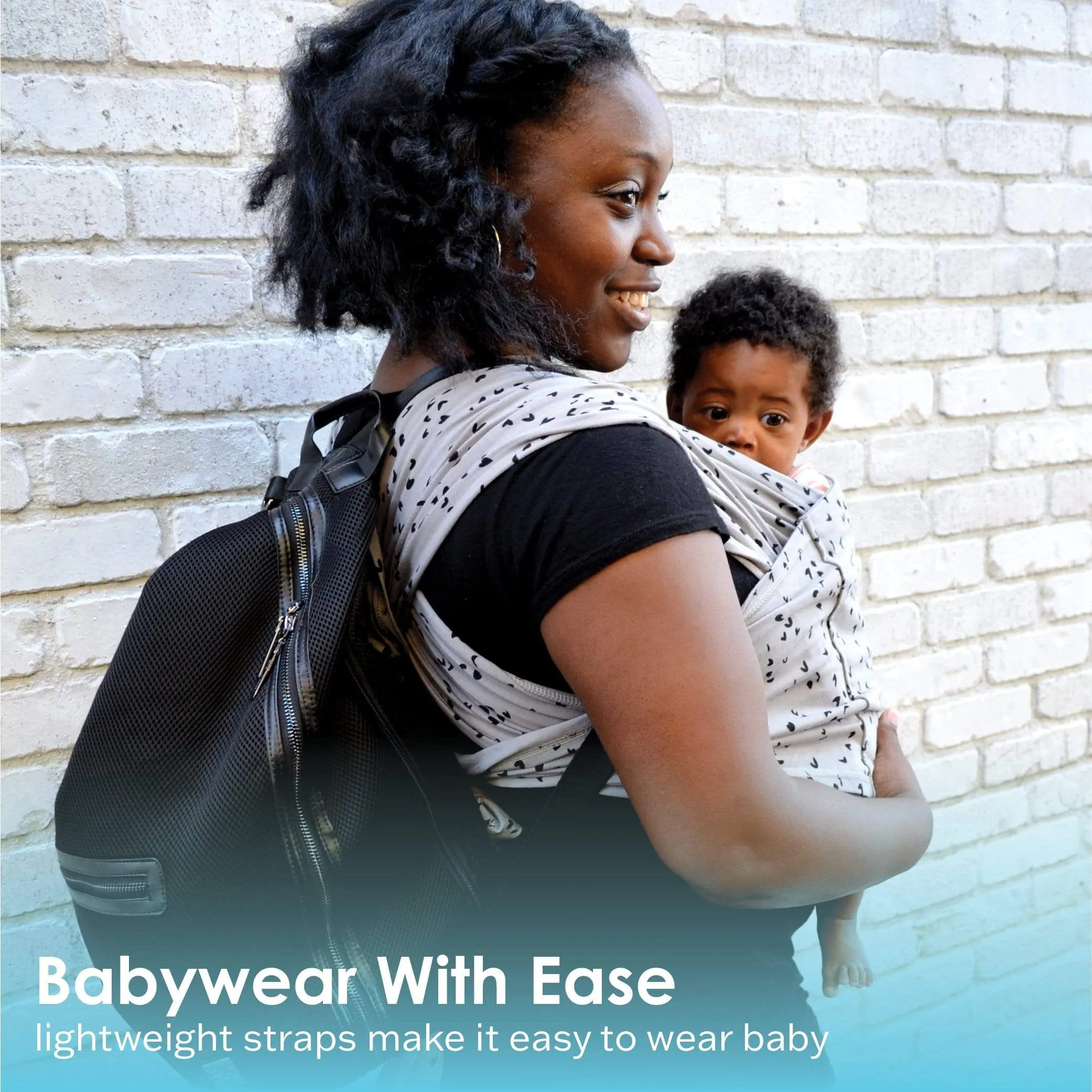 Baby K'tan Sojourn Backpack Diaper Bag | Mesh Black