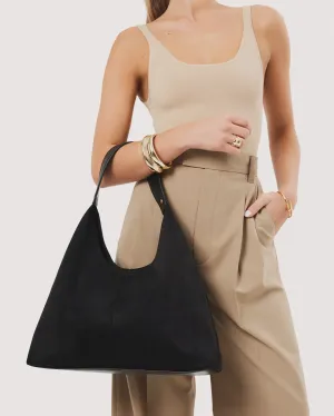 Billini Tammy Shoulder Bag - Black Suede