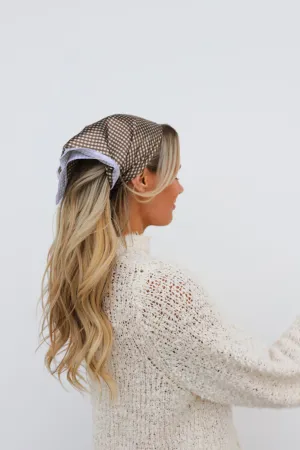 BROWN PLAID BANDANA