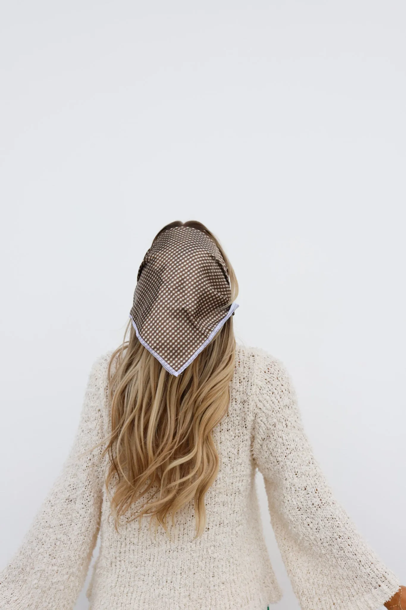 BROWN PLAID BANDANA