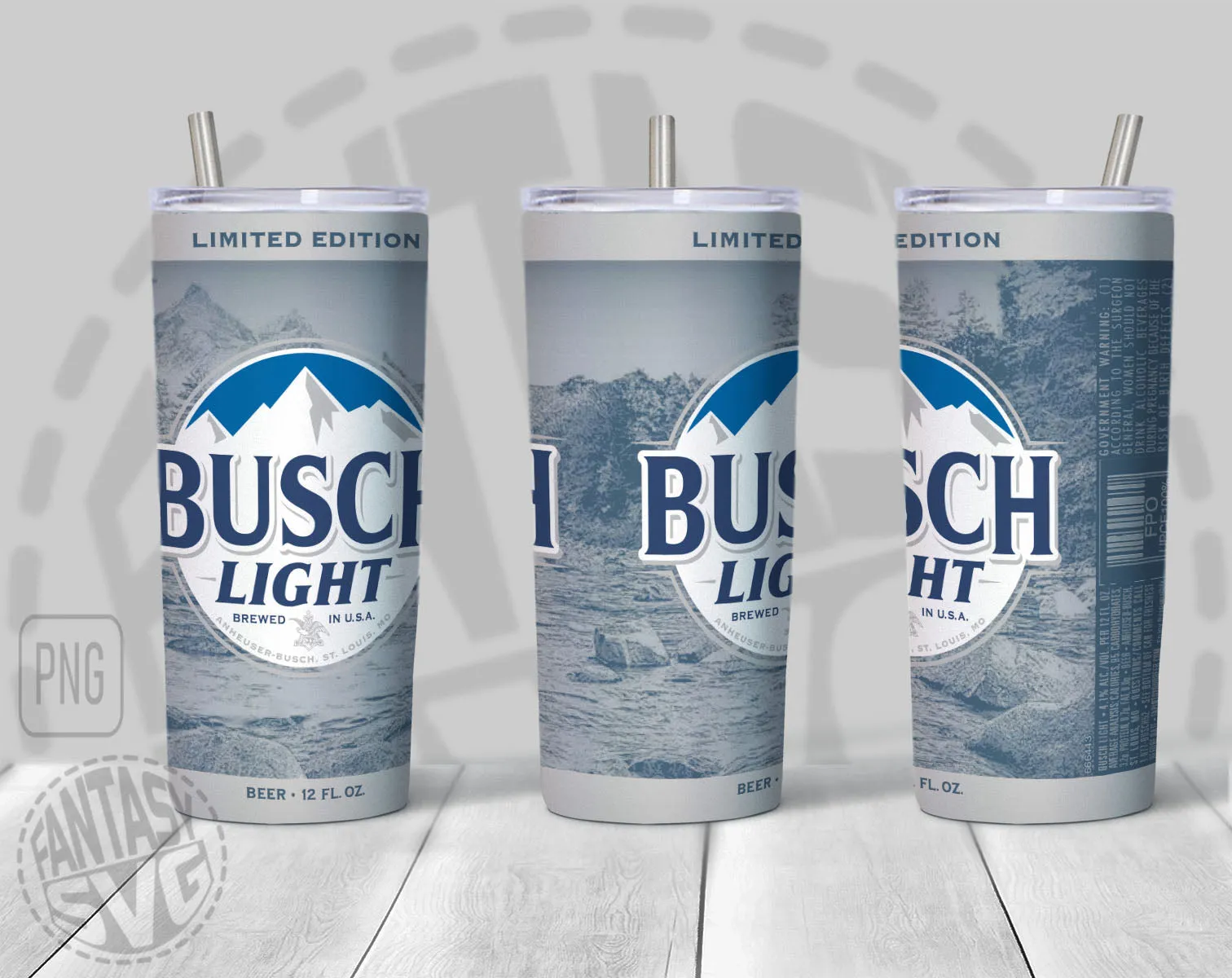 Busch Light Latte Beer Inspired Unofficial Logo Can Wrap Limited Edition Great to wrap around tumblers PNG File Printable