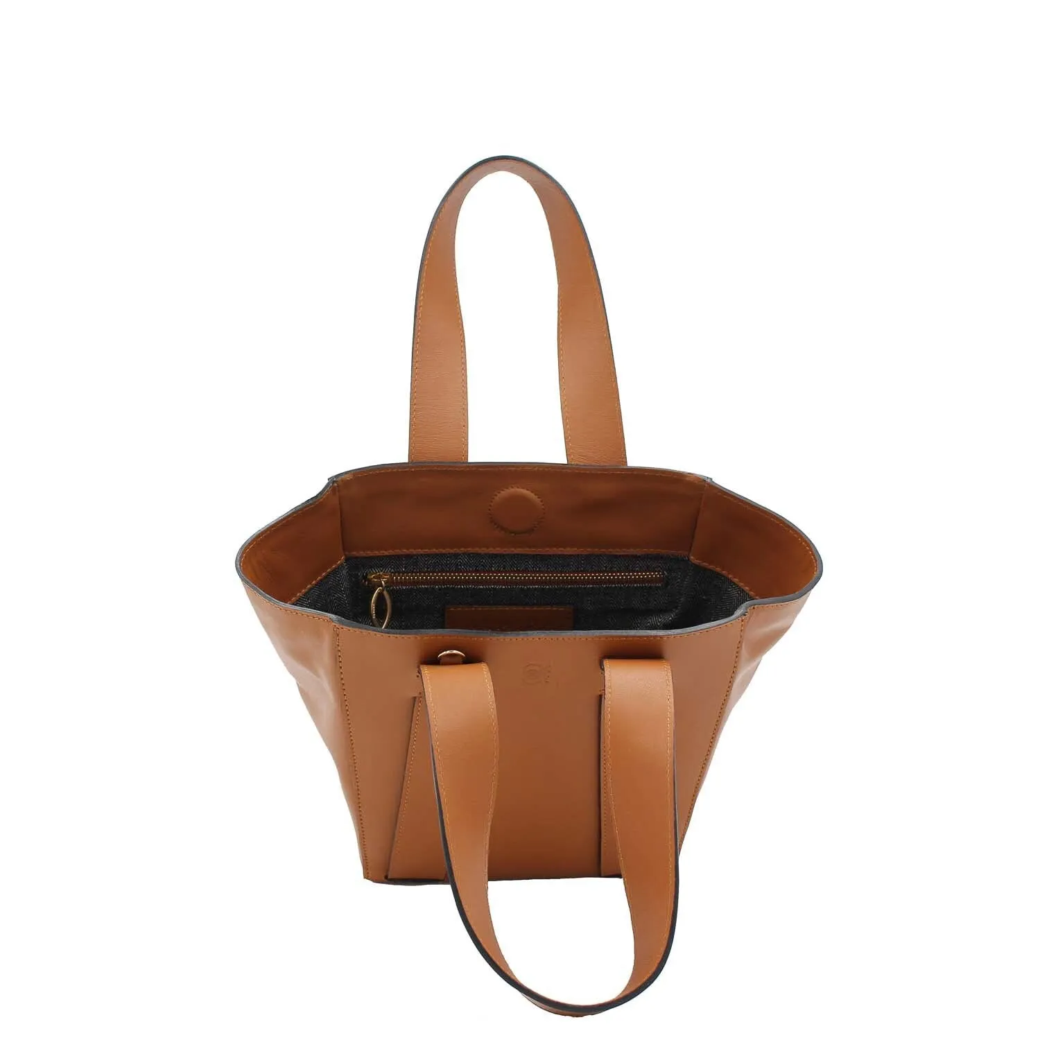 Camel | Small Structured Tote
