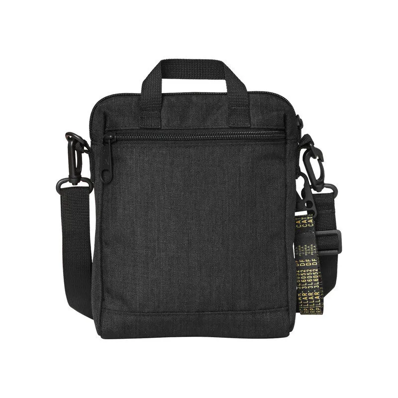 Caterpillar (CAT) B. Holt Utility Bag - Two-Tone Black Shoulder Bag for Work & Travel