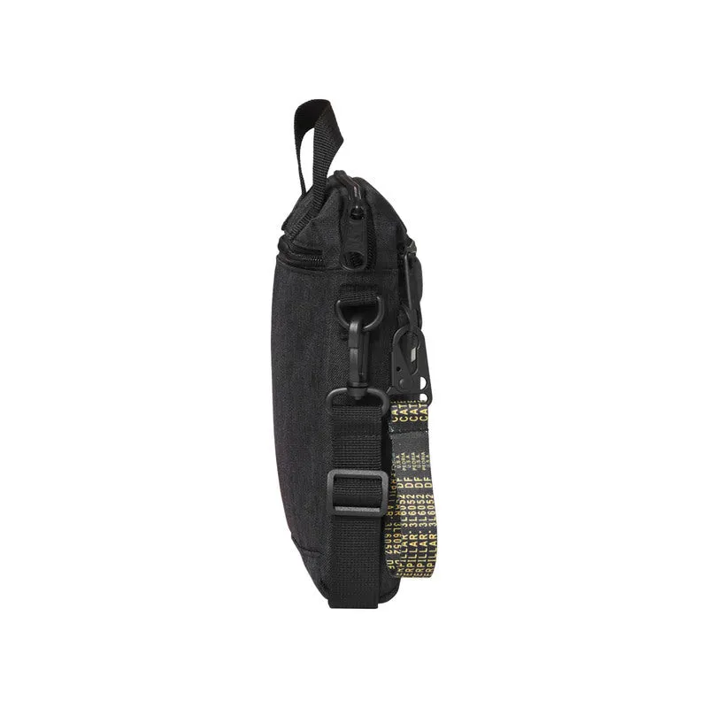 Caterpillar (CAT) B. Holt Utility Bag - Two-Tone Black Shoulder Bag for Work & Travel