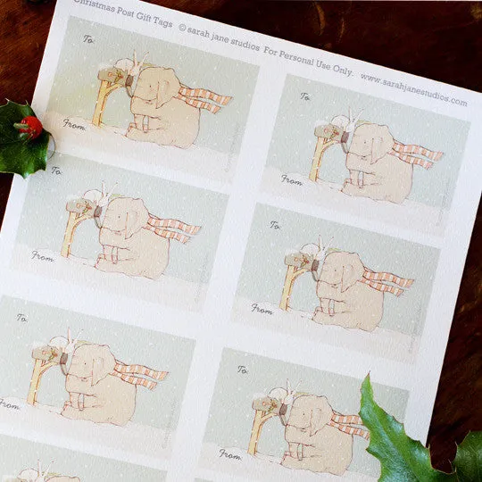 Christmas Post PDF Gift Tag