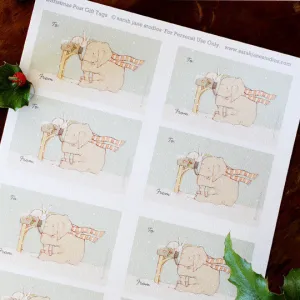 Christmas Post PDF Gift Tag