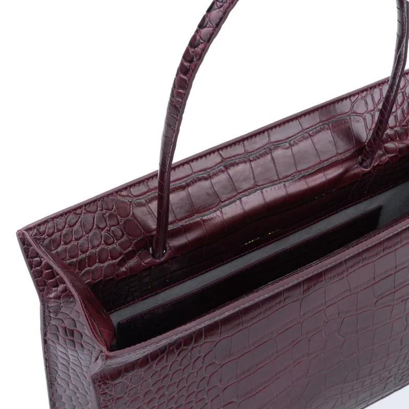 Click Medium Foldable Shoulder Bag - Bordeaux