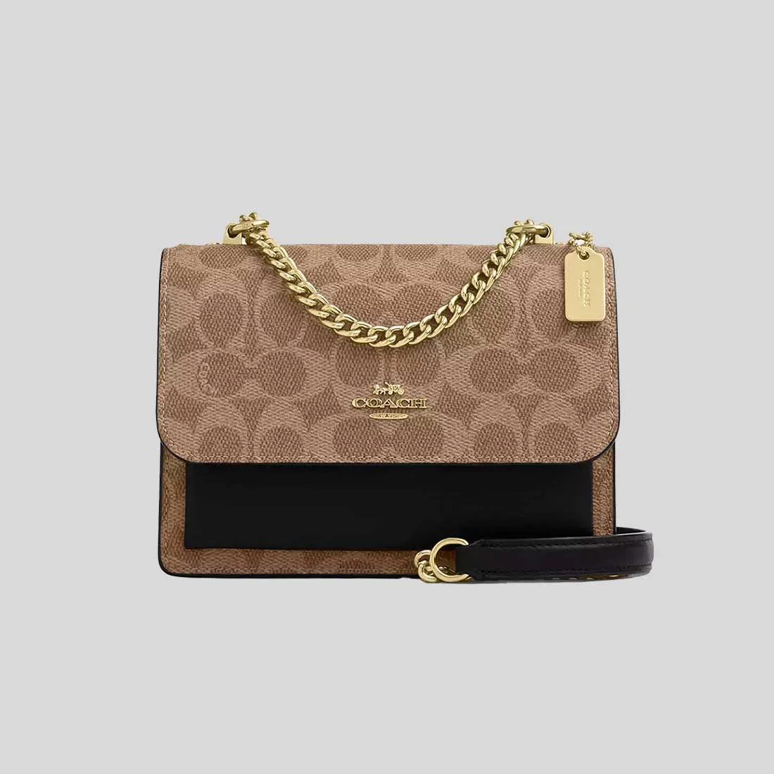 COACH Mini Klare Crossbody Bag In Signature Canvas Tan/Black RB-CW206