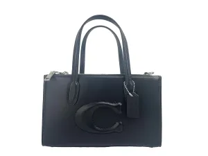 Coach Nina Small Crossbody Bag Purse in Black Leather with Adjustable Strap and Zip Closure