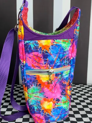 Coloured crayons drink bottle crossbody bag