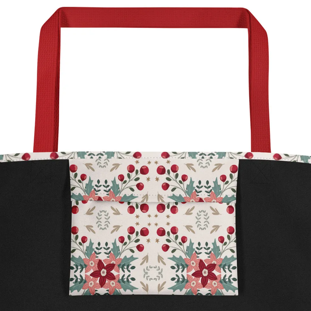 Cozy Christmas Large Tote Bag