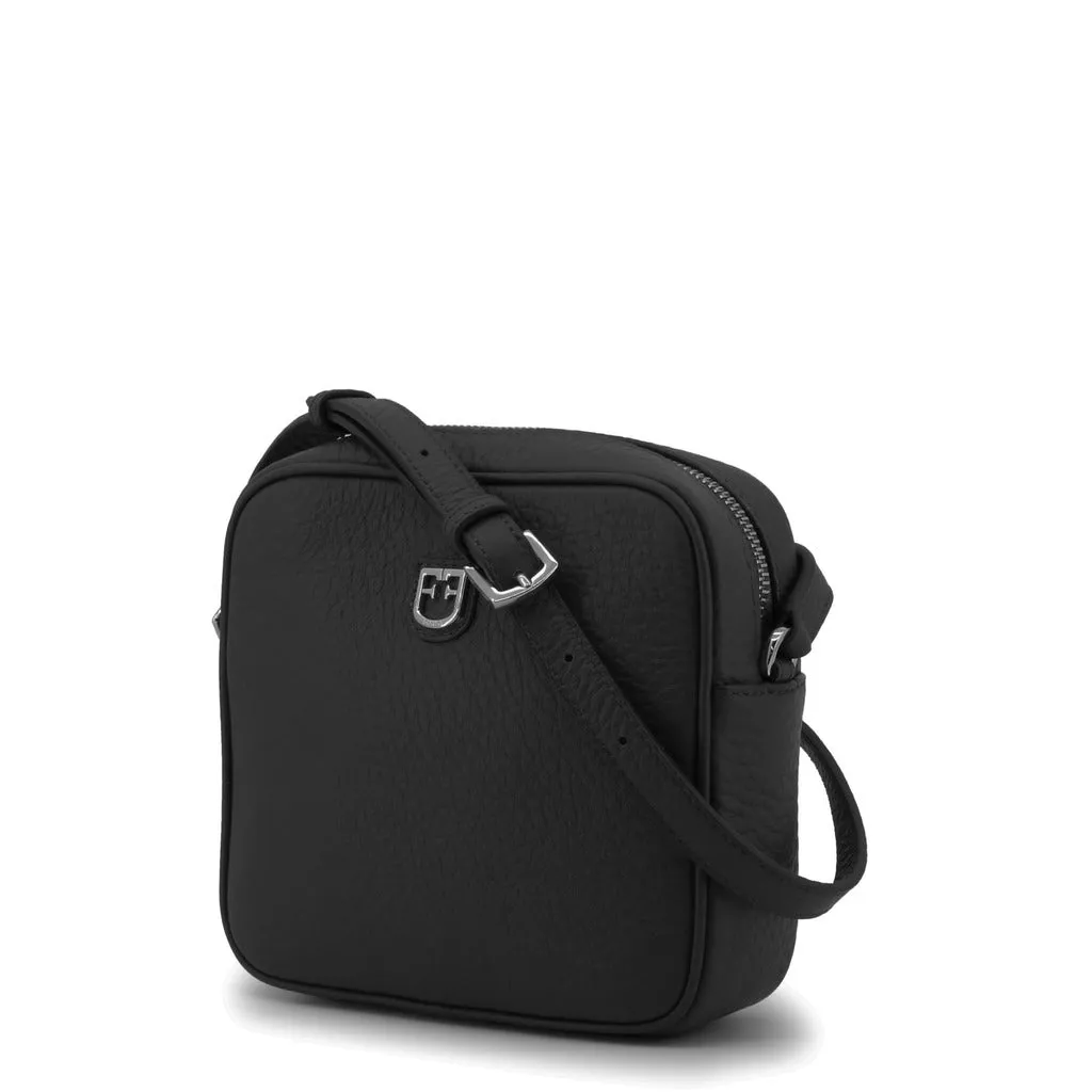Dotty Black Leather Crossbody Bag