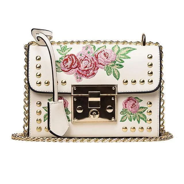 Embroidery Floral Women Bags Luxury Designer Handbags