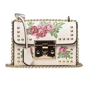 Embroidery Floral Women Bags Luxury Designer Handbags