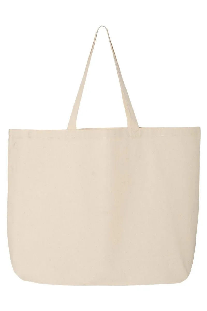 Faux Patchwork Quilt Mama Heart Canvas Jumbo Tote