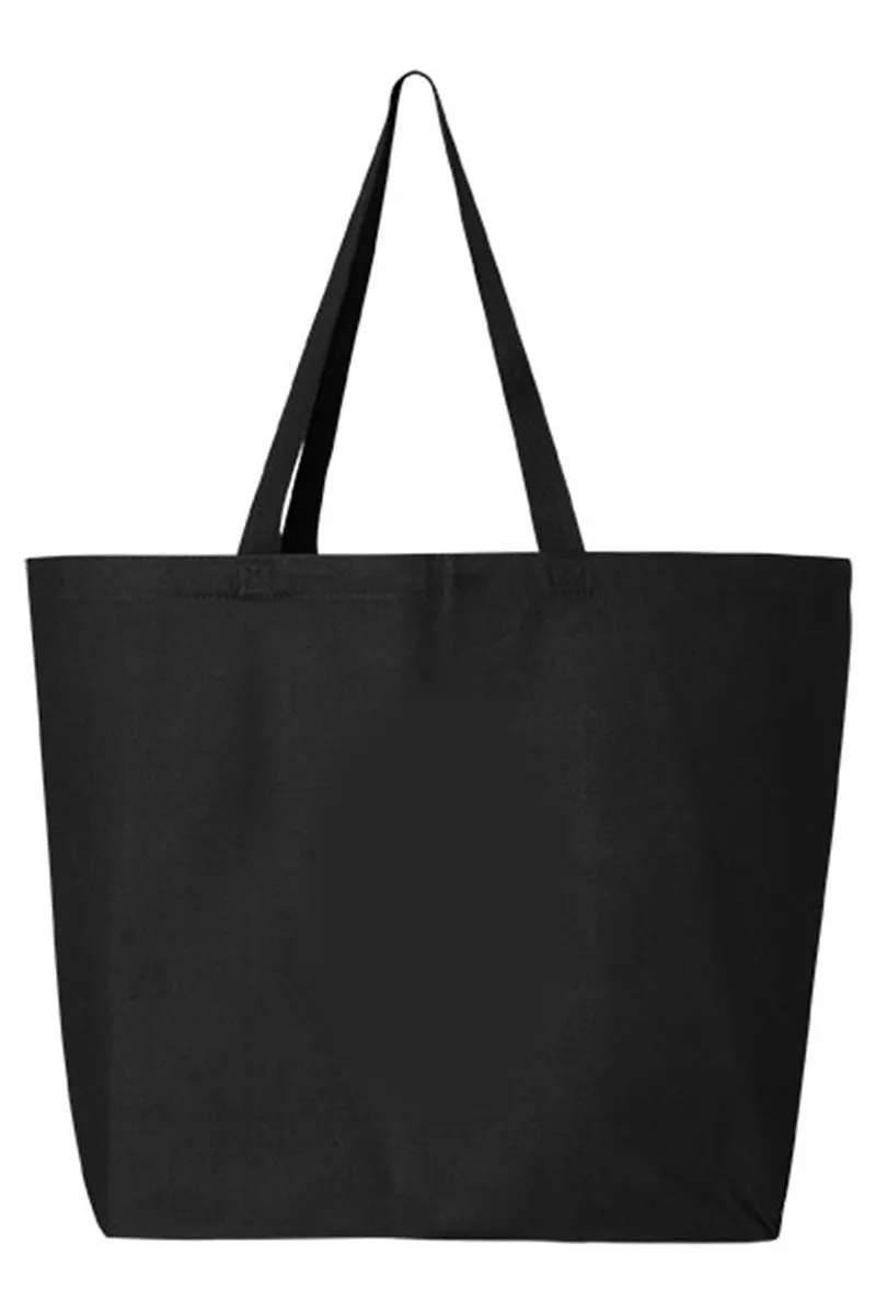 Faux Patchwork Quilt Mama Heart Canvas Jumbo Tote