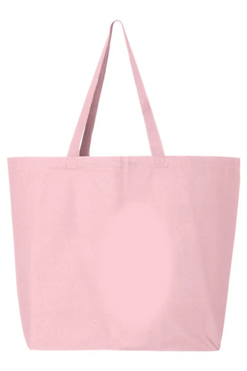 Faux Patchwork Quilt Mama Heart Canvas Jumbo Tote