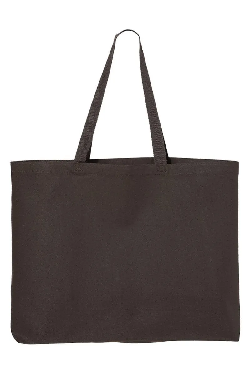 Faux Patchwork Quilt Mama Heart Canvas Jumbo Tote
