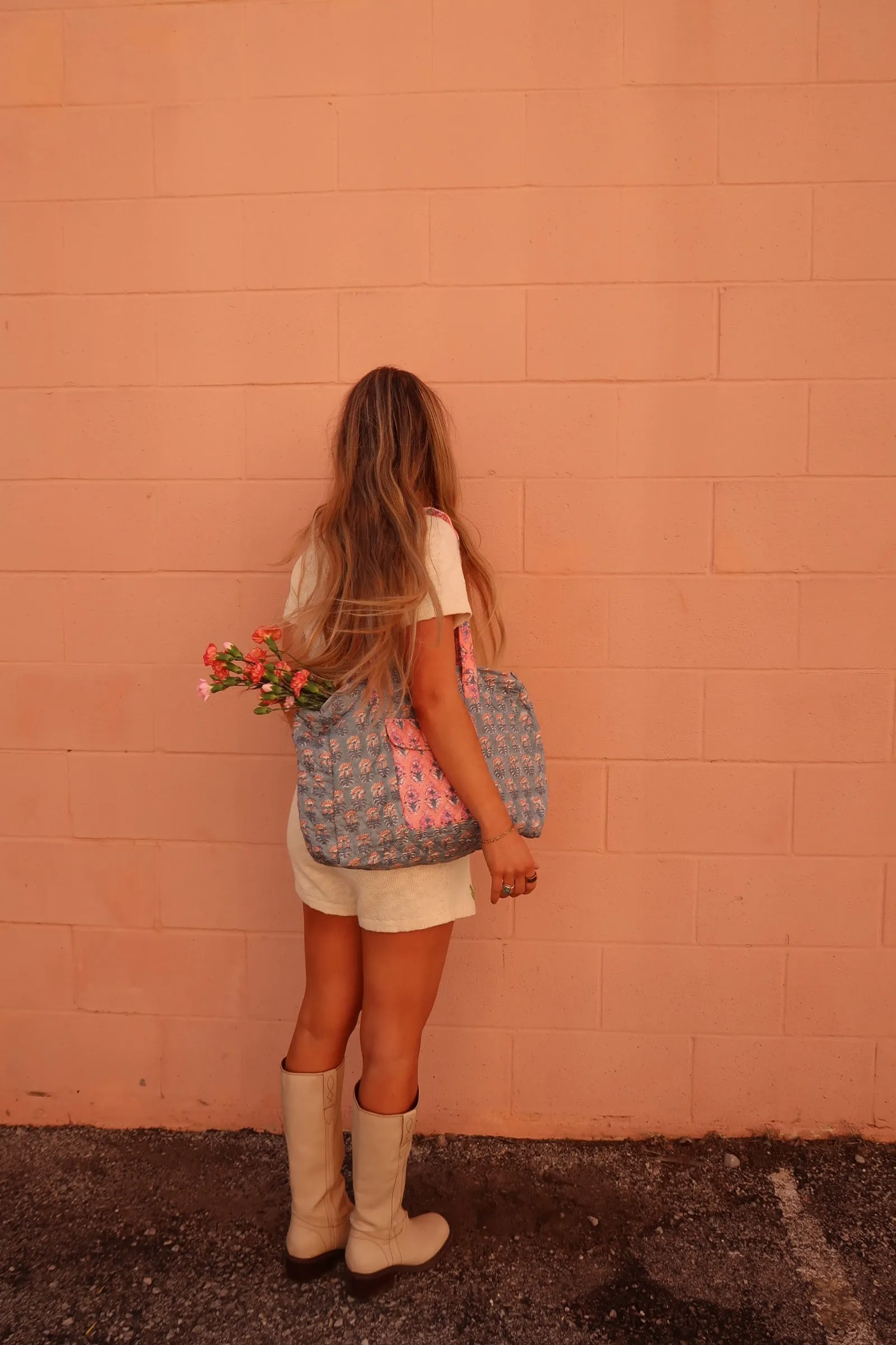 Flora Quilted Mini Duffle Bag
