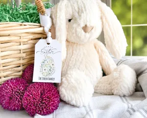 Floral Egg Easter Basket Gift Tag