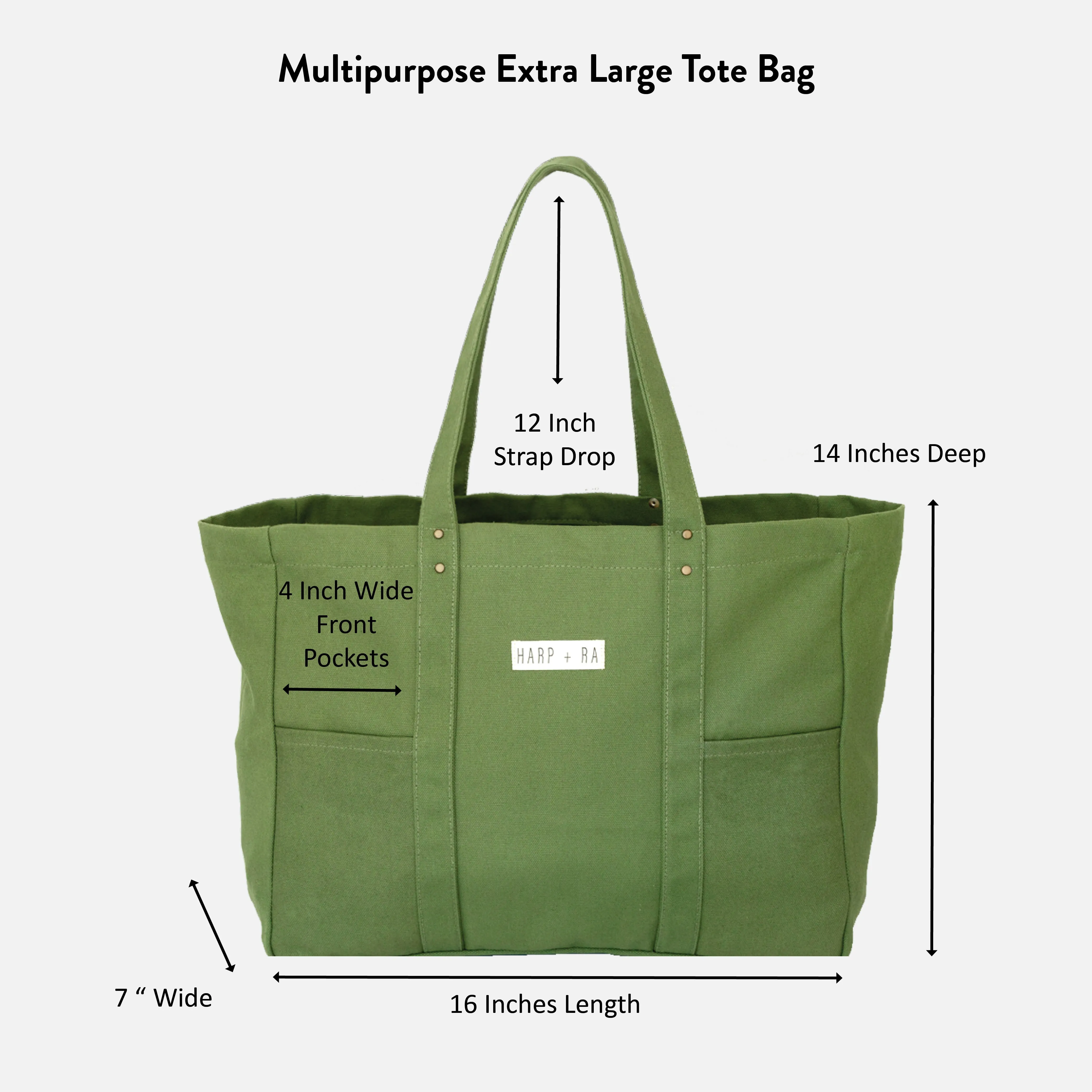 Forest Green Large Tote