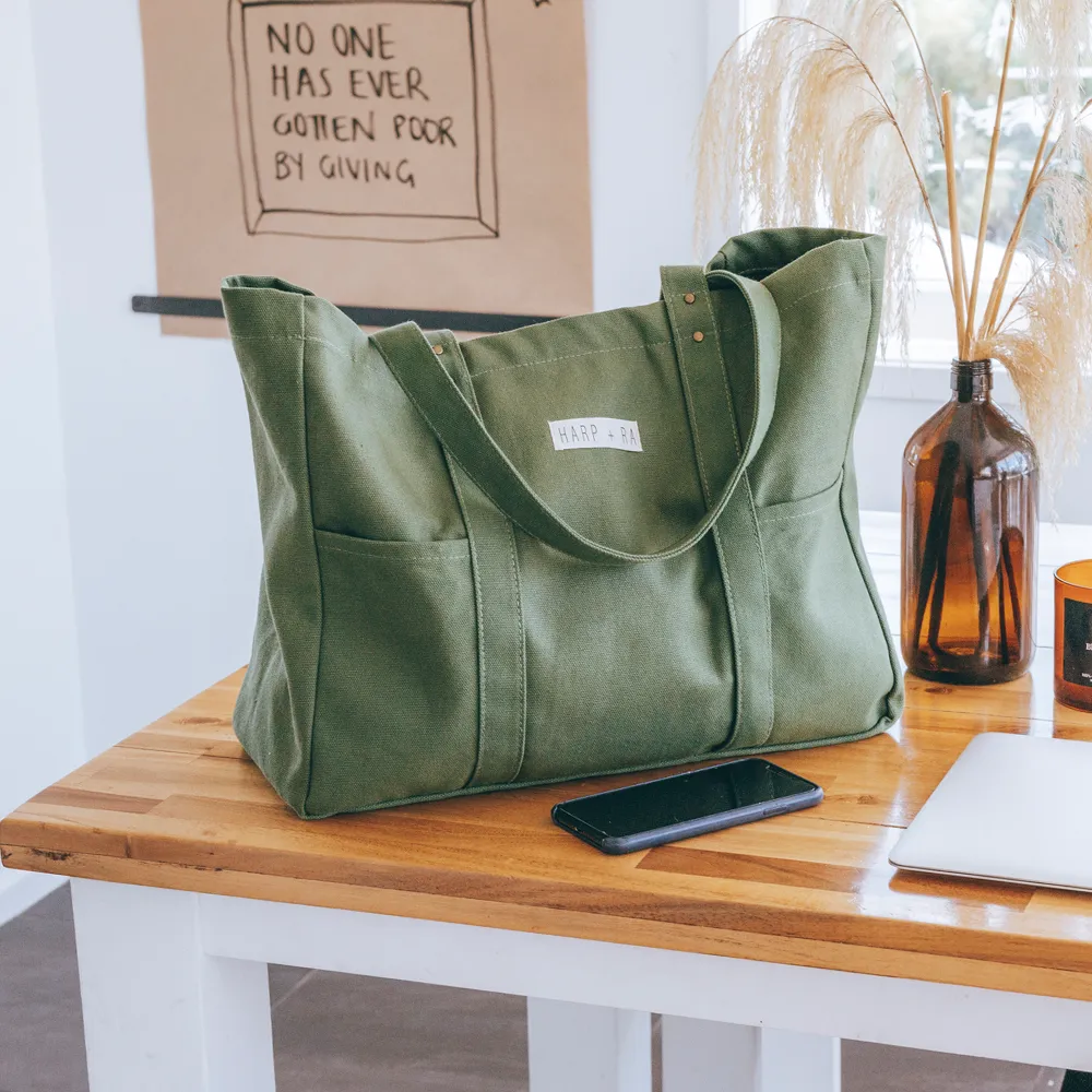 Forest Green Large Tote